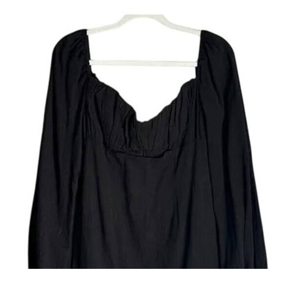 NWT Rumer The Camille Mini Dress Low Back Gathered Chest Front Cutout M Black - Picture 3 of 15